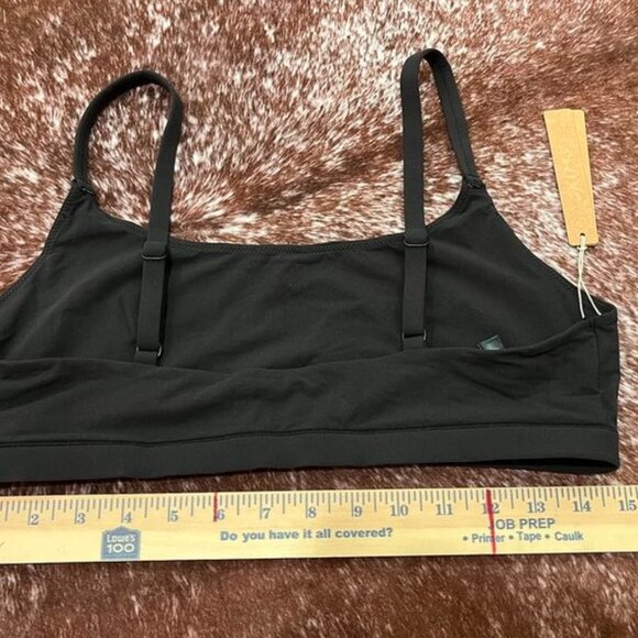 SKIMS Fits Everybody Scoop Bralette Black Seamless Stretch XL - Picture 9 of 10